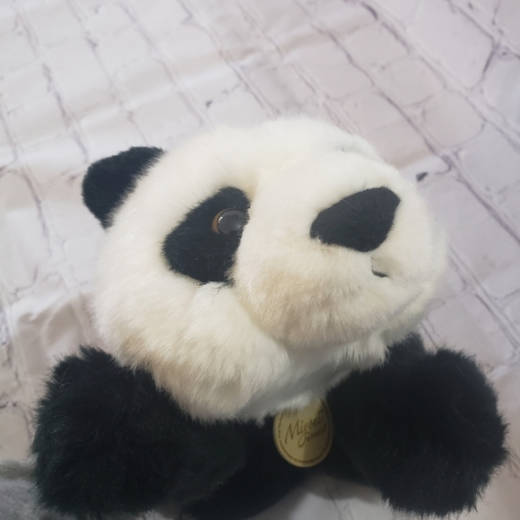 Miyoni by Aurora Panda Bear Plush Stuffed Animal Black White 12 Inch With Tags - Picture 6 of 10